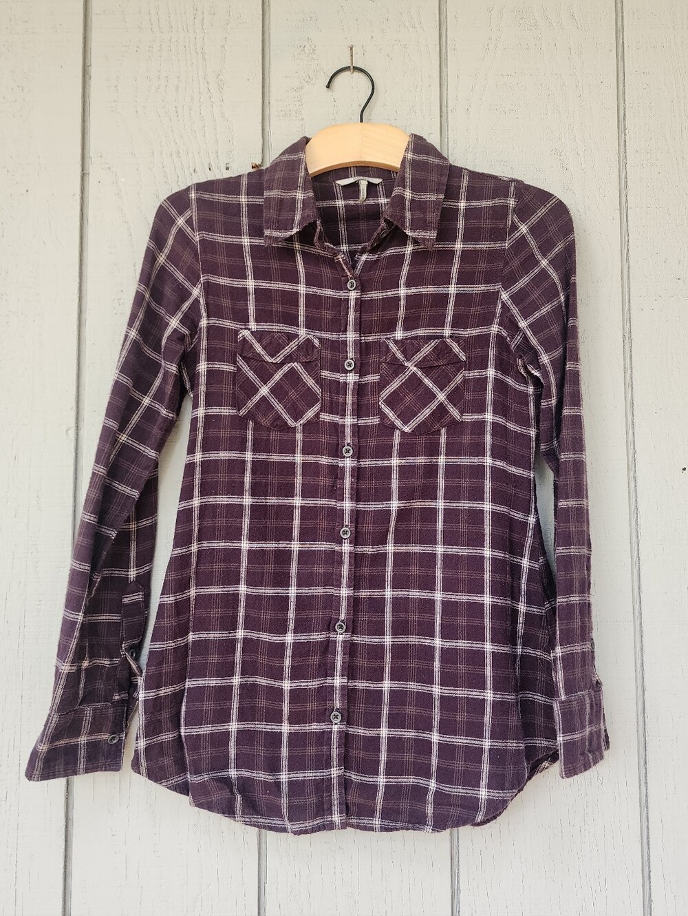 Buckle BKE Purple Cotton Flannel XS